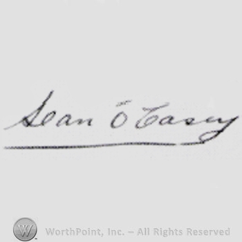 Signature: Sean O'Casey.