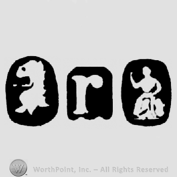 Lion's Heas and date-letter r and Britannia
