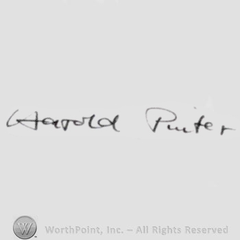 Signature: Harold Pinter.