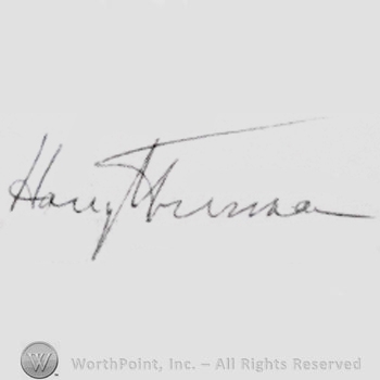Signature: Harry Truman.