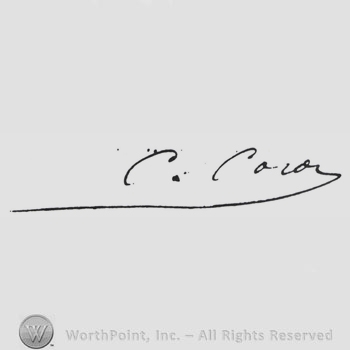 Signature: Jean Baptiste Camille Corot.