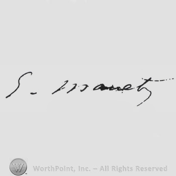 Signature: Edouard Manet.