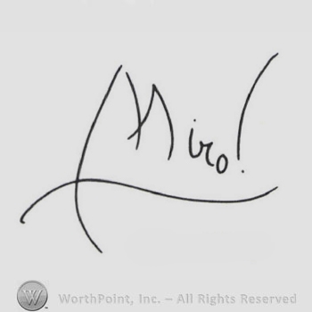 Signature: Joan Miro.