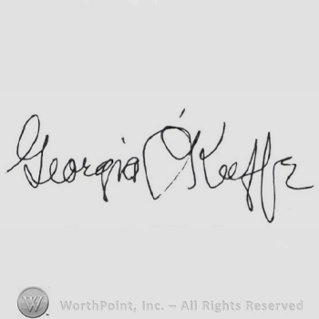 Signature: Georgia O'Keeffe.