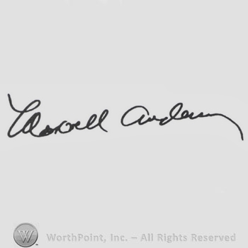 Signature: Maxwell Anderson.