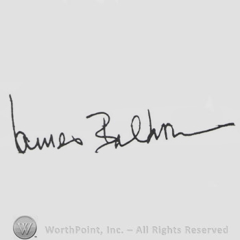 Signature: James Baldwin .