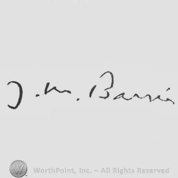 Signature: J. M. Barrie.