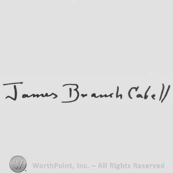 Signature: James Branch Cabell.