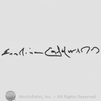 Signature: Erskine Caldwell.