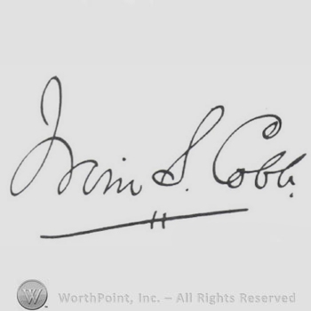 Signature: Irvin S. Cobb.