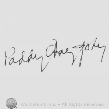 Signature: Paddy Chayefsky.