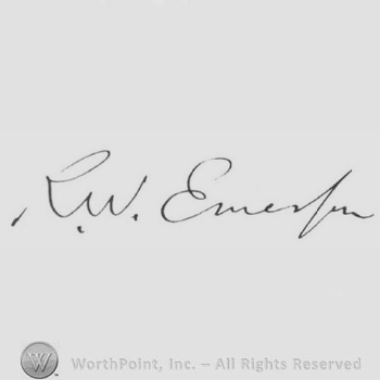 Signature: Ralph Waldo Emerson.