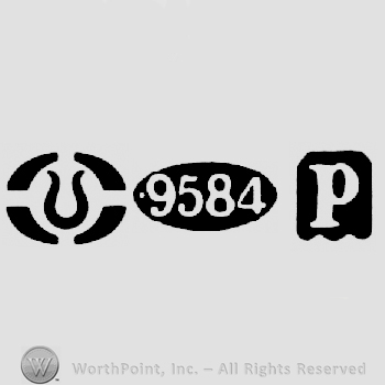 Import Mark and Britannia Standard Mark 9584 and date-letter p