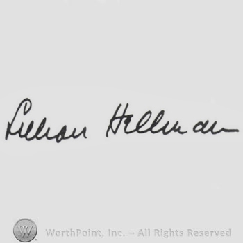 Signature: Lillian Hellman.
