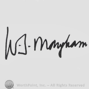 Signature: W. Somerset Maugham.