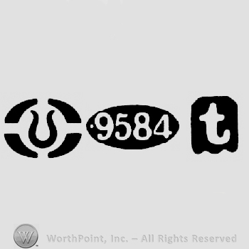 Import Mark and Britannia Standard Mark 9584 and date-letter t