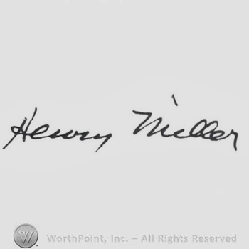 Signature: Henry Miller.