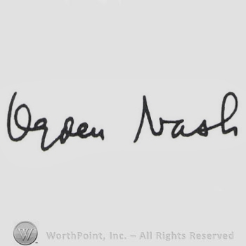 Signature: Ogden Nash.