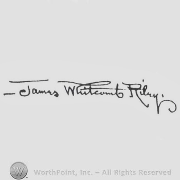 Signature: James Whitcomb Riley.