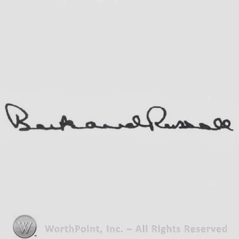 Signature: Bertrand Russell.