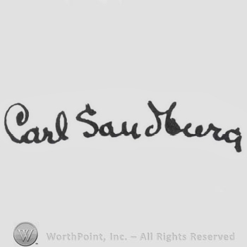 Signature: Carl Sandburg.
