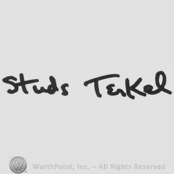 Signature: Studs Terkel.