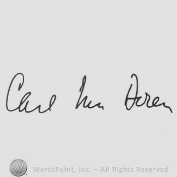Signature: Carl Van Doren.