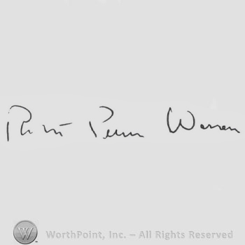 Signature: Robert Penn Warren.