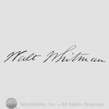 Signature: Walt Whitman.