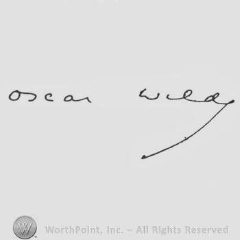 Signature: Oscar Wilde.
