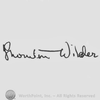 Signature: Thornton Wilder .