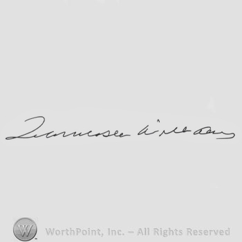 Signature: Tennessee Williams.