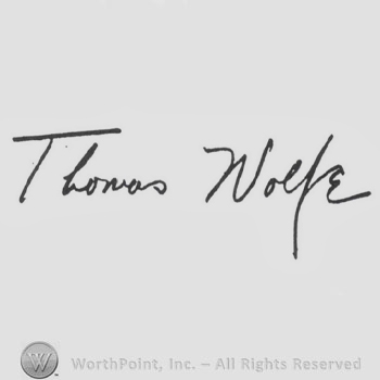 Signature: Thomas Wolfe.