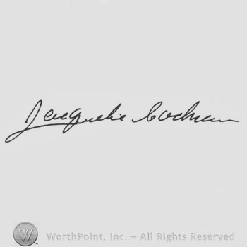 Signature: Jacqueline Cochran.