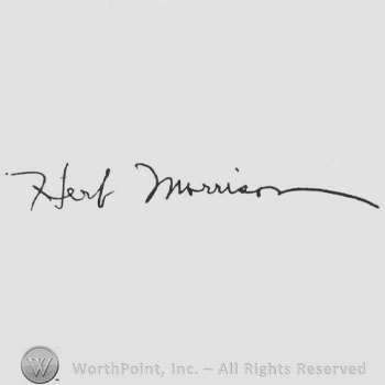 Signature: Herb Morrison.