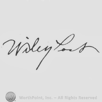 Signature: Wiley Post.