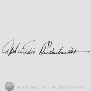 Signature: Capt. Eddie Rickenbacker.