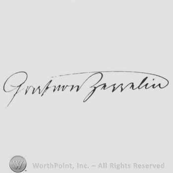 Signature: Ferdinand Von Zeppelin.
