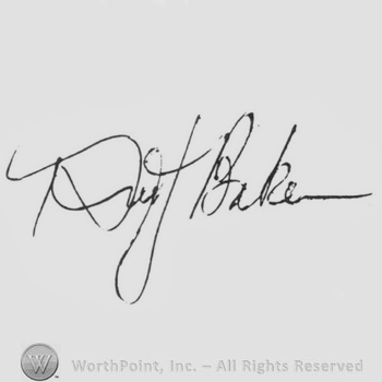 Signature: Dusty Baker.