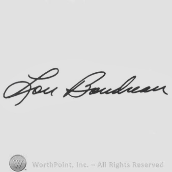 Signature: Lou Boudreau.