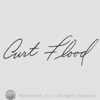Signature: Curt Flood.