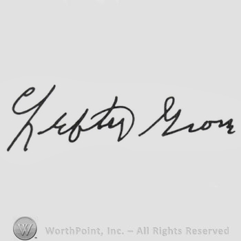 Signature: Lefty Grove.