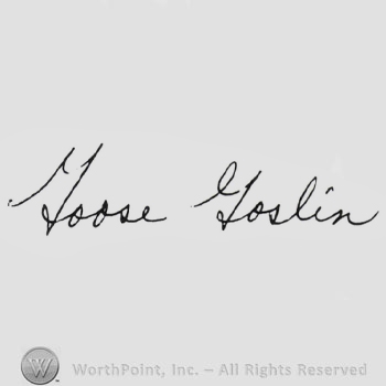 Signature: Goose Goslin.