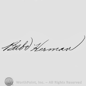 Signature: Babe Herman.