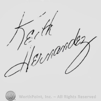 Signature: Keith Hernandez.