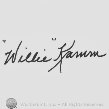 Signature: Willie Kamm.