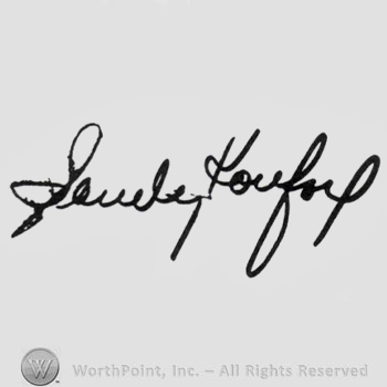 Signature: Sandy Koufax.