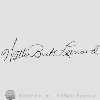 Signature: Walter Buck Leonard.