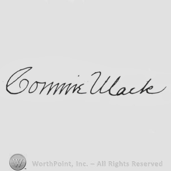 Signature: Connie Mack.
