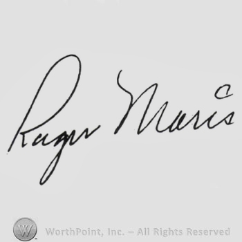 Signature: Roger Maris.